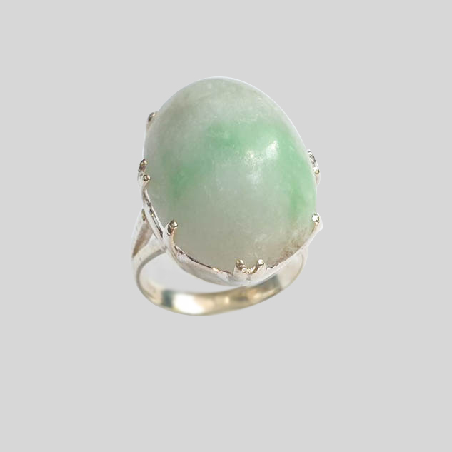 Authentic Jade & 92.5 Sterling Silver Ring