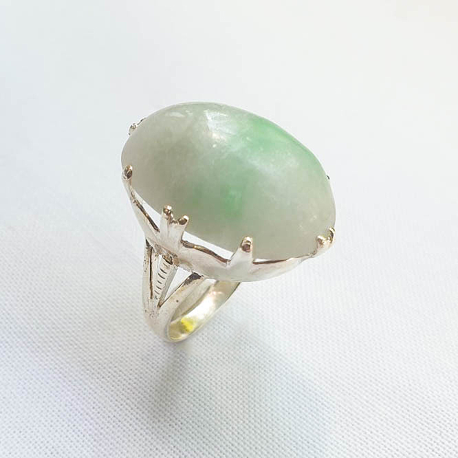 Authentic Jade & 92.5 Sterling Silver Ring